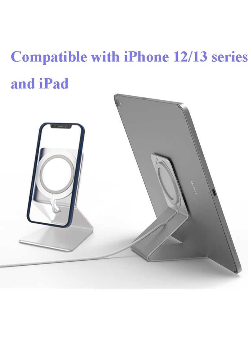 تايكوم حامل هاتف Mag Safe مثبت على المكتب، قاعدة ألومنيوم لهاتف iPhone 12/13 Pro Max Mini Z Shape. - Image 5